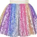 Sunny Fashion Girls Skirt Tutu Rainbow Multicolor Ballet Dancing Party Size 2-10