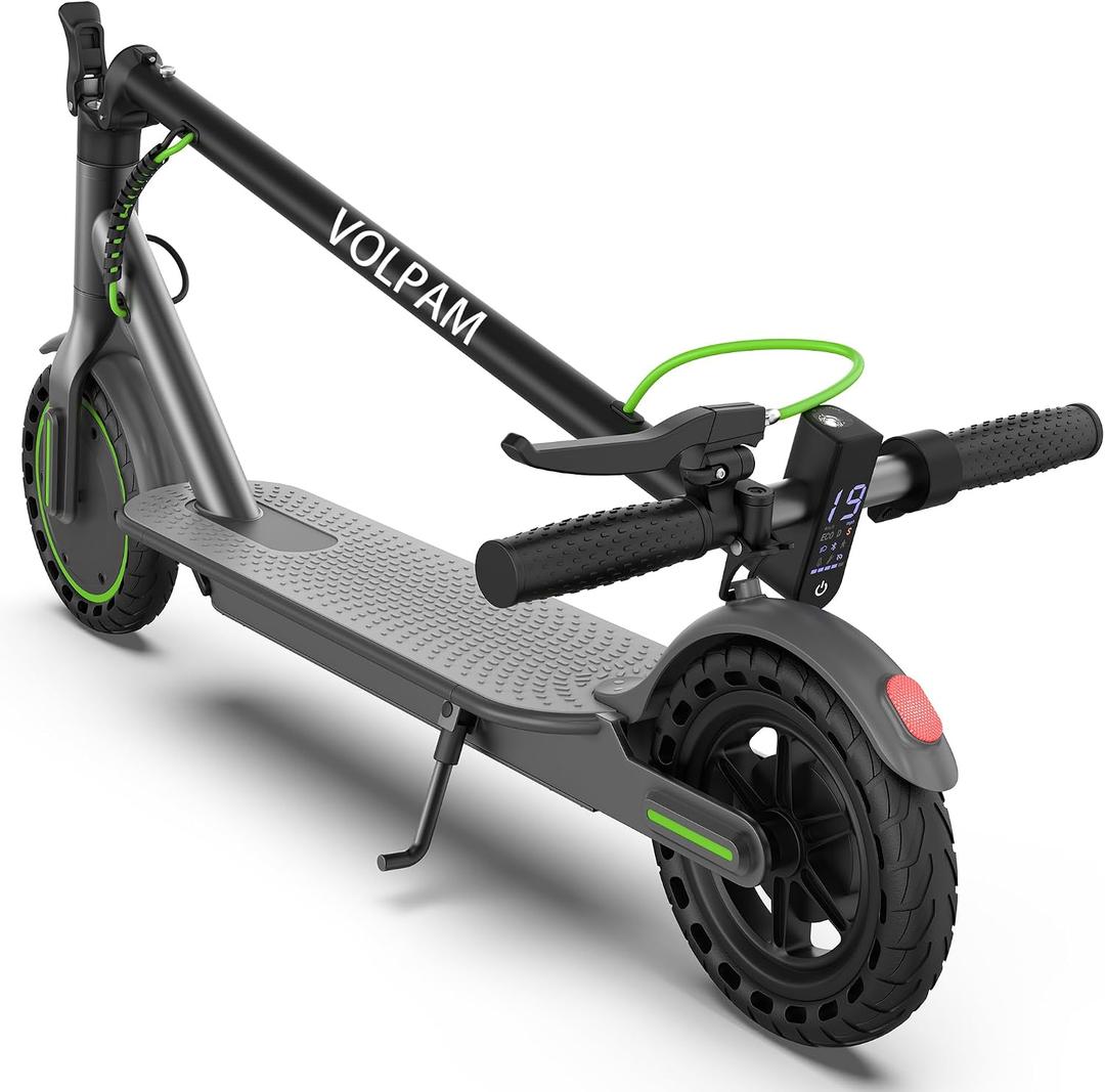 Volpam Adult Electric Scooter, Max Speed 19/21MPH, Up to 28/21/19/15/12 Miles Range, 500W/350WMotor Adult E-Scooter, Foldable Scooter with Dual Braking, Smart APP