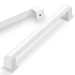 Lardmon 10 Pack 7.5 Inch(192mm) Hole Center Matte White Modern Cabinet Pulls Kitchen Cabinet Handles Kitchen Cabinet Hardware Timeless Drawer Pulls for Dresser Cupboard Wardrobe, Matte White (7.5x10)