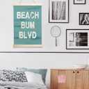 NQDWX Beach Bum Blvd Hanging Flag - Coastal Retro Wall Decor, 12x17 Inch Vintage Surf Style Banner, Beach House Sign, Gift for Surfers & Summer Vibes Lovers. (162)