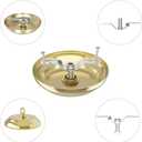 10 Feet Heavy Duty Gold Chain with 5" Light Canopy Kit for Chandelier, Swag Light Kit Light Fixture Mounting Bracket for Hanging Light,L0019