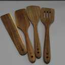 Wooden Spatula Set of 4  Acacia Wood Spatula for Cooking, Wooden Spatula for Cooking, Wood Spatula Set for Nonstick Cookware