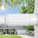 Tension Curtain Rod40-86IN(3.33-7.17Ft) One-Click Fast Extension Rod Easy to Install White Long Outdoor Curtain Rods No Drilling Never Rust for Window or Shower Patio Diameter 1.26 Inches