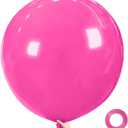 Big 36 Inch Hot Pink Balloons, 9Pcs Giant Latex Balloons for Birthday Wedding Party Decorations (Rose Red)