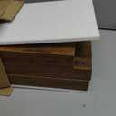 QEEIG Floating Shelves for Wall Bathroom Shelf Bedroom Kitchen Living Room Hanging Book Shelves Small Farmhouse Decor 16 inch Set of 3, Rustic Brown (015-BN3)