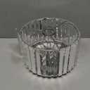 HOPGGIE 10.6" Semi Flush Mount Ceiling Light Mini Small Crystal Chandeliers Modern Hallway Light Fixtures Ceiling Flush Mount Ceiling Light Fixture for Entryway Bedroom Bathroom Living Room