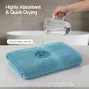 Ecolook 6 Piece Bath Towel Set,100% Cotton,Includes 2 Bath Towels 55x28 Inch,2 Hand Towels,2 Washcloths,Soft,Highly Absorbent & Quick Dry for Bathroom, Spa, Gym,Shower and Daily Use,Blue