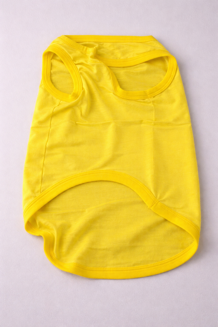 Dog Clothes Stretchy T-Shirt for Medium Dog Yellow