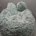 Aodenge Bean Bag Chair for Kids with Plush Faux Fur Cover, 2.5FT Memory Foam Filled Bean Bag for Teens & Kids, Lazy Sofa for Living Room/Bedroom/Dorm, Rabbit-Ears Design (Frost Green)