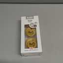 Bibs Pacifiers Color Collection, Set of 2 BPA-Free Latex Pacifiers Made in Europe, Round Nipple Baby Pacifier. (6+ Month (Pack of 2), Mustard)