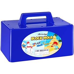 Holady Snow Fort Building Block, Snow Brick Maker and Sand Castle Mold, Beach and Snow Toys Kits for Kids, Outdoor Winter and Summer Fun Set Toys-Blue