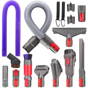 Attachment Kits for Dyson Vacuum Cleaner,Hose,Crevice Tool,Dryer Lint Vac Attachment for Dyson V15 V15s V11 V8 V9 V7 V10 V12 Detect Cyclone Absolute Cordless Handheld Vacuum Cleaner (All in One Cleaning Kit)