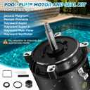 UST1152 Pool Pump Motor and Seal Kit 1.5 HP 56J Frame 115/230V 3450 RPM Single Speed Fit for Hayward Super Super II Max-Flow Northstar Jacuzzi Magnum Pentair Pinnacle SP2610X15 AST165 B229