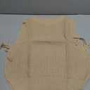 MakeMeChic Women's Tie Side Sweater Vest Tops Split Hem Knitted Sleeveless Crew Neck Tank Fall Top Khaki X-Small