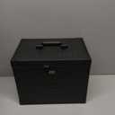 File Storage Cabinet File Organizer Document Organizer File Box in Office and Home with Combination Lock with 20 Letter Size Hanging Files (Aligator Black)