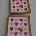 Heart Decor Farmhouse Signs - Wooden Box Art for Home, Bedroom & Living Room 8×8"