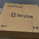 Hubcaps 4-Pack Kit, 14 inch Hub Caps Set of 4 Wheel Covers with Universal Snap-On Retention Rings, 2-Tone ABS Plastic Black and Silver Car Rims for All Models (SG-5051-DP-14)