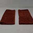 UGASA Fall Super Soft Decor Striped Corduroy Large Throw Pillow Covers Sham Cushion Case Living Room, 2 Packs, 24" x 24" (61cm), Burnt Brick