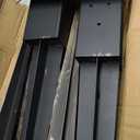 Fence Post Anchor 4''x4'', Heavy Duty Metal Fence Post Anchor Ground Spike 36''x4''x4'' for Fence, Mailbox, Bird feeder, Decking, Banner, with The Black Powder Coating Cover on The Surface (Set 4)