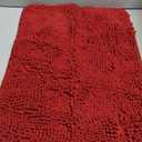 Yeaban Chenille Rust Bathroom Rug 17"x24", Non-Slip Rubber Backing | Machine Washable & Super Absorbent, Ultra-Soft Mat Stays Put Next to the Shower, Sink, or Tub