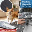 BAEJMJK Washable Dog Pee Pads 4-Layer Super Absorbent Puppy Training Pads Waterproof Non-Slip Leak-Proof Reusable Mats for Potty, Crate, Playpen & Travel(18"x24",Gray 2-Pack)
