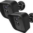 Frienda Black 360 Degree Adjustable Wall Mount Bracket and Silicone Protective Skin for Blink Xt Indoor Outdoor Security Camera(2,Black)