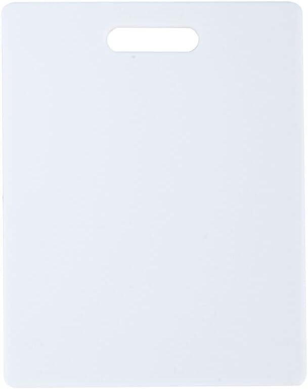 Farberware Large Plastic Cutting Board, Dishwasher- Safe Poly Chopping Board for Kitchen Meal Prep with Easy Grip Handle, 11x14-Inch