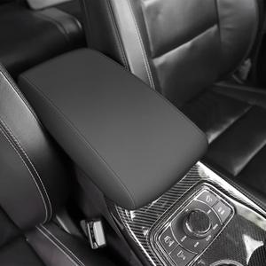 AOMSAZTO Black Leather Armrest Covers for Grand Cherokee 2011-2021 Jeep Console Cushion for Grand Cherokeenot for 2022