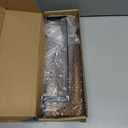 Hand Towel Holder/Towel Ring with Wooden Shelf, Hand Towel Rack, Hand Towel Hanger for Bathroom, Bath Accessories Wall Mounted, Matte Black (12"-Squ Shaped)