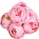 Flojery Silk Peony Bouquet Vintage Artificial Peonies Flower for Home Wedding Party Decor (1pcs, New Spring Rose Pink)