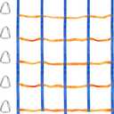 Climbing Net for Kids Outdoor, Portable Cargo Net Rope Ladder Monkey Bars for Swing Set, Jungle Gyms, Ninja Warrior Style Obstacle Courses for Outdoor Treehouse (Blue&orange)