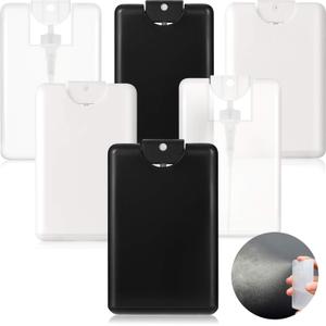 Patelai 6 Pcs Card Spray Bottle Mini 20 Ml/ 0.67 oz Refillable Hand Sanitizer Flat Plastic Perfume Spray Bottle Atomizer Vials, Fine Mist Portable Travel Small Container for Women Beauty Makeup Toner