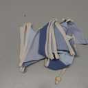 2 Strings Blue Pennant Banner Flags Nursery Garland Royal Linen Fabric Triangle Bunting Streamers for Baby's Room Decor Kids Boys Nautical Birthday Baby Shower Boho Wedding Event Party Decorations