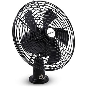 Homdec 12V RV Cooling Fan with 2-Speed Switch, 8.75-Inch Heavy Duty Black Metal Fan 12Volts DC, use for Auto, Truck, RV, Car, Boat, and Buses (Black) 2"D x 8.75"W x 9.5"H