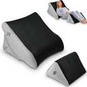 Inflatable Bed Wedge Pillow Set for Sleeping, Adjustable Sitting Pillows with Removable Mesh Cover, Post Surgery Support for Back and Leg Pain Relief, GERD, Acid Reflux & Anti Snoring