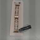 Wearlizer Compatible with Apple Watch Band 38/40/41/42mm Fashion Wristband Women, Stainless Steel + Resin Metal Replacement for iWatch Series 11 10 9 8 7 6 5 4 3 SE/Ultra 3 2 1-RoseGold+Starlight