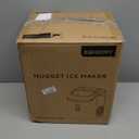 EUHOMY Nugget Ice Maker Countertop with Handle, Ready in 6 Mins, 34lbs Per Day, Removable Top Cover, Auto-Cleaning, Portable Sonic Ice Maker with Basket and Scoop, for Home/Party/RV/Camping (Black)