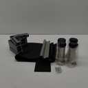 Mini Fridge Stand with Silicone Mat, Adjustable Refrigerator Stand with 4 Stainless steel Feet, 24''x 24'' Dorm Fridge Stand Protect From Appliance Leaks for Fridge, Washer, Dryer (7.3"-8.5" High)