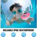FirstE 2025 Solar Digital Pool Thermometer with Rope | Big Number LCD Display Floating Pool Thermometer for Easy Read | High Precision, IP68 Waterproof | Pools Water Temperature Gauge for Spa, Pink