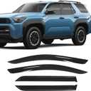 Rain Guards Fit for Toyota 4Runner 2025 2026, Low Profile Window Visors Deflectors fit for 4Runner Accessory 2025 2026,Tape-on Outside Mount Rain Guards Side Window Deflectors (4 Pcs)