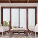 Threehoney 4 Pcs Paper Blinds for French Doors 23 X 110 Inches Adhesive | Temporary Shades, Trim to Fit, Light Filtering Privacy for Sliding Doors, No Tools Needed Cut to Size, Removable Fabric