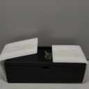 Bamboo Cable Management Box, Large Cord Organizer Box Cable Box to Hide Wires & Power Strips for Desktop Storage Cord Holder for Office Home,No Assembley Required (All Black, 1Medium)