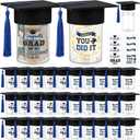 Funnymoom 30 Sets Graduation Candy Tubes Graduation Candy Jar Grad Party Favors Guests Box Containers with Tassel Grad Cap and Sticker for 2026 Ceremony Party Gifts Supplies DIY(Blue)