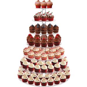 Cupcake Stand, 7 Tier Cupcake Tier Stand for 100 Cupcakes, Round Acrylic Cupcake Tower for Party, Dessert Table Stand for Wedding,Anniversary,Party