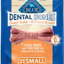 Blue Buffalo Dental Bones Small Natural Dental Chew Dog Treats Bag Value Pack (12 Ounces (Pack of 1)) Exp: 2026/08/24