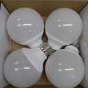 G25 LED Light Bulb, Round Vanity Light Bulbs for Bathroom, 40W LED Equivalent, Daylight White 5000K, Globe Light Bulbs E26 Base, 600LM, Non-Dimmable, 4-Pack