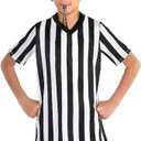 Thapower Children Referee Shirt Costume Kids Youth Black and White Stripe Boy Girls Toddler Ref Jersey, L