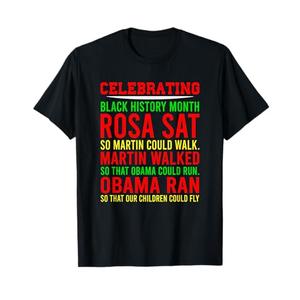 Celebrating Black History Month, Inspirational Power Leaders T-Shirt.  Size 10 kids