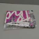 InMemory Glitter Pink Neon Happy Birthday Backdrop Silver Sequins Stars Halos Girls Women Birthday Reception Party Decorations Banner Portrait Photography Background 6x4ft