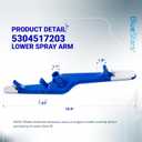 5304517203 1545680 Dishwasher Lower Spray Arm for Frigidaire Kenmore Crosley - Replaces 5304506526 1542508 154250801 154568002 154414101 154250901 154281101 154414102 154568001 4840174 EAP12585623